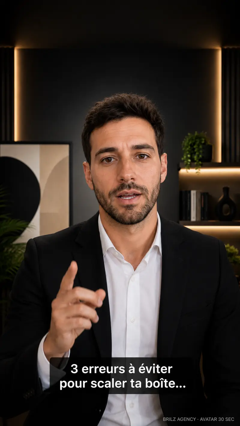Frame vidéo avatar — porte-parole IA