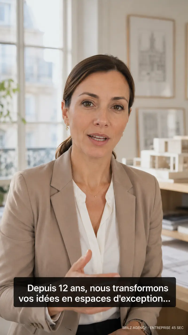 Vidéo d'entreprise IA pour présentation institutionnelle